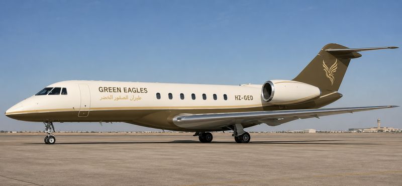 Green Eagles Citation X in profile