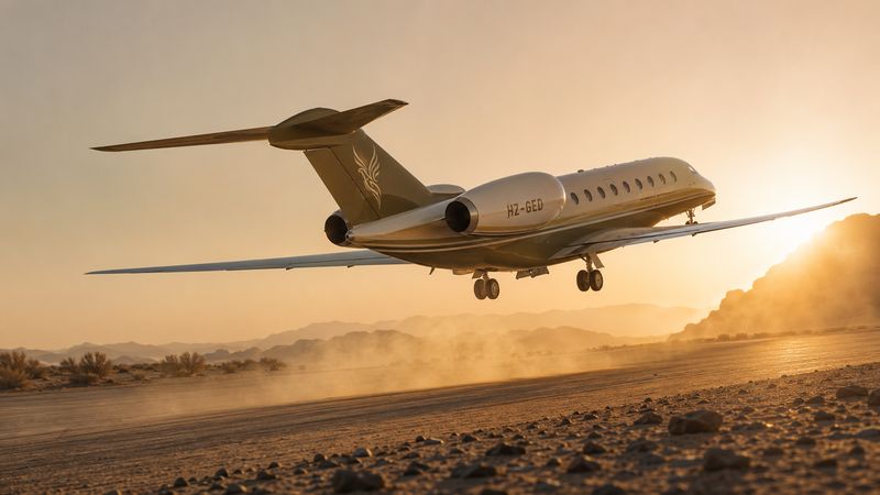 Green Eagles Citation X departing